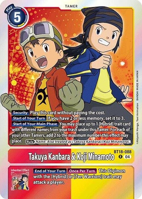 Takuya Kanbara & Koji Minamoto [BT18-088] [Release Special Booster 2.0]