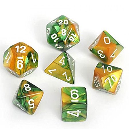 Gemini: 7Pc Gold-Green/White