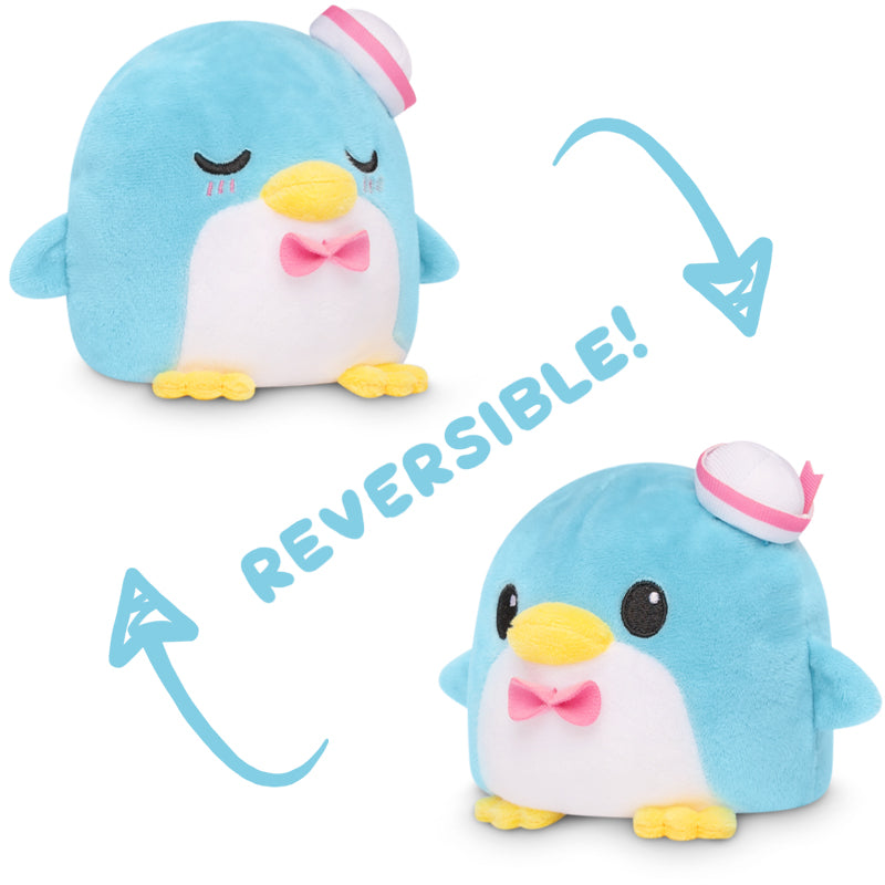 Reversible: Sanrio Tuxedo Sam Plushie (Happy + Shy / Light Blue)