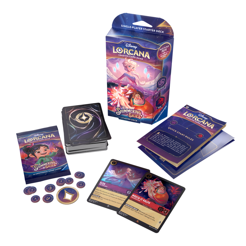 Disney Lorcana: Shimmering Skies - Starter Deck [Amethyst and Ruby]