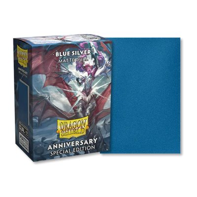 Sleeves: Dragon Shield: Special Edition: Matte DUAL: Anniversary: Blue / Silver