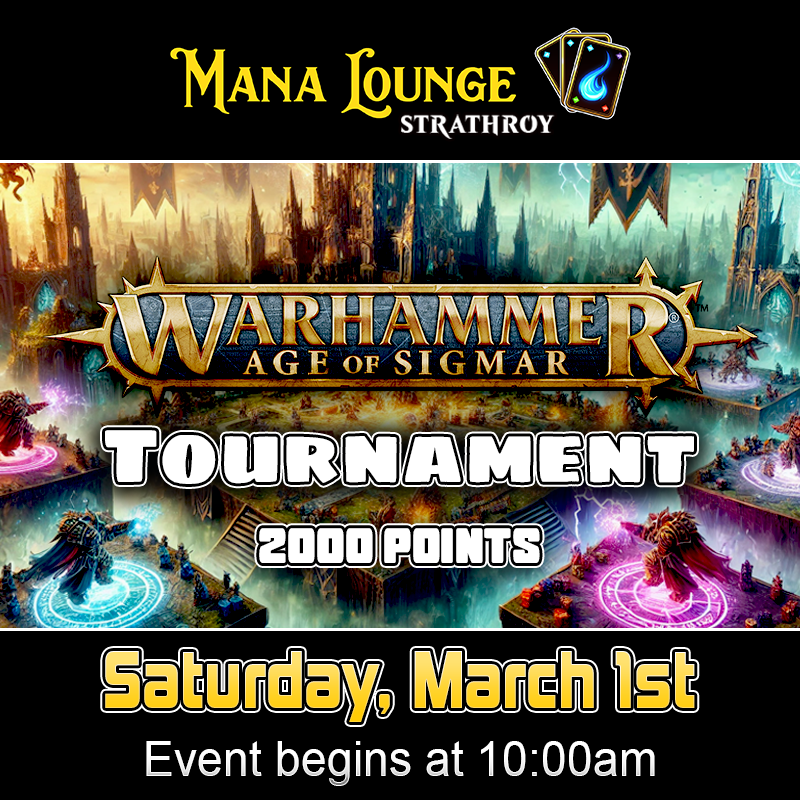 [Strathroy] Age of Sigmar 2000 Point Tournament [10:00am] March 1st 2025