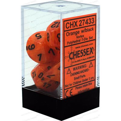 Vortex Dice - Orange/Black