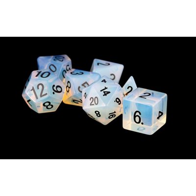 Dice: Stone 16mm 7pc Set: Opalite