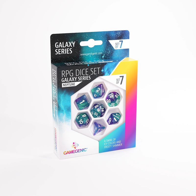 Polyhedral Dice Set: Galaxy Series: Neptune: RPG Dice Set (7pcs)