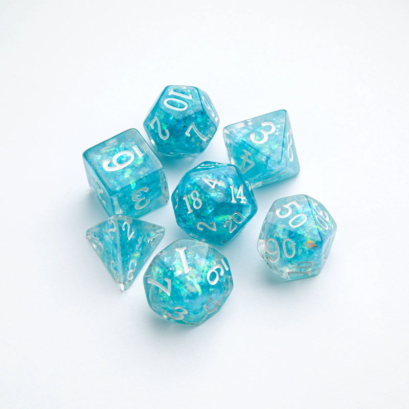 Polyhedral Dice Set: Candy-Like Series: Blueberry: RPG Dice Set (7pcs)