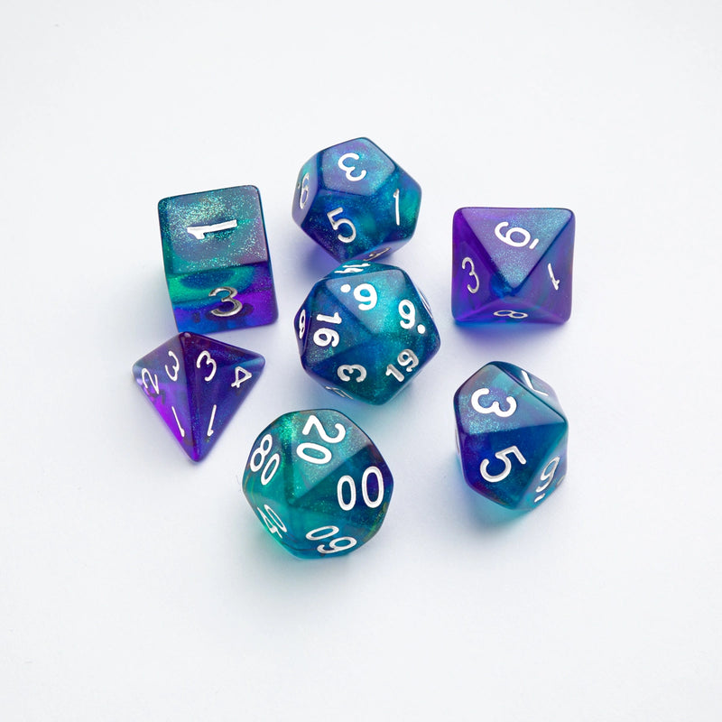 Polyhedral Dice Set: Galaxy Series: Neptune: RPG Dice Set (7pcs)