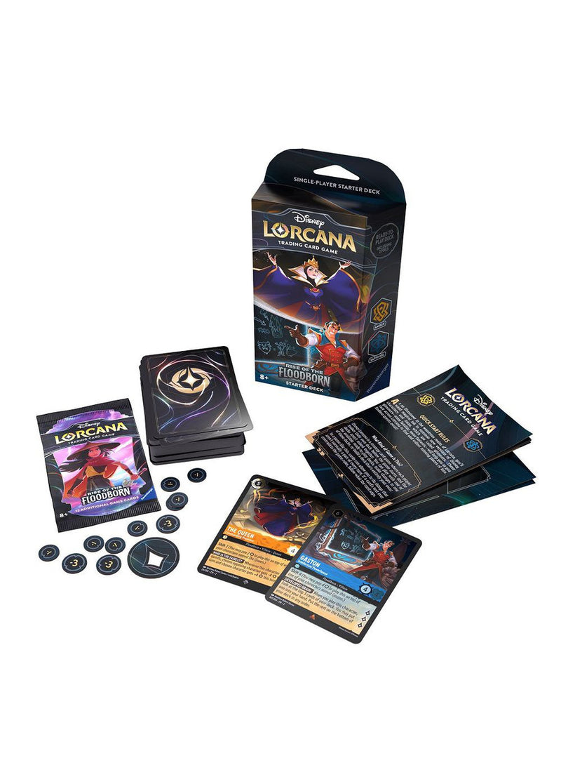 Disney Lorcana: Rise of the Floodborn Starter Deck - Amber & Sapphire