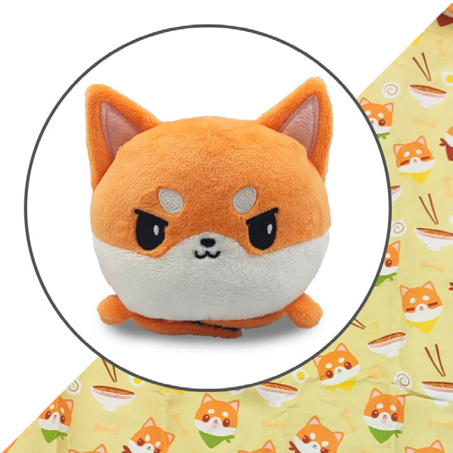 Tote Bag with Plushie: (Orange Ramen + Orange Shiba Inu)