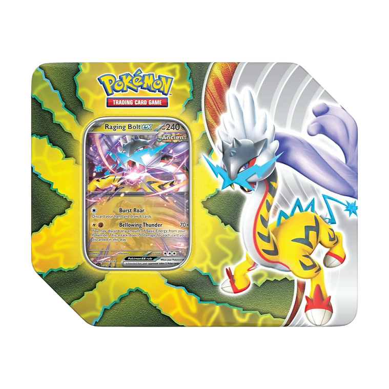 The Pokémon TCG: Paradox Destinies Tin - Raging Bolt EX